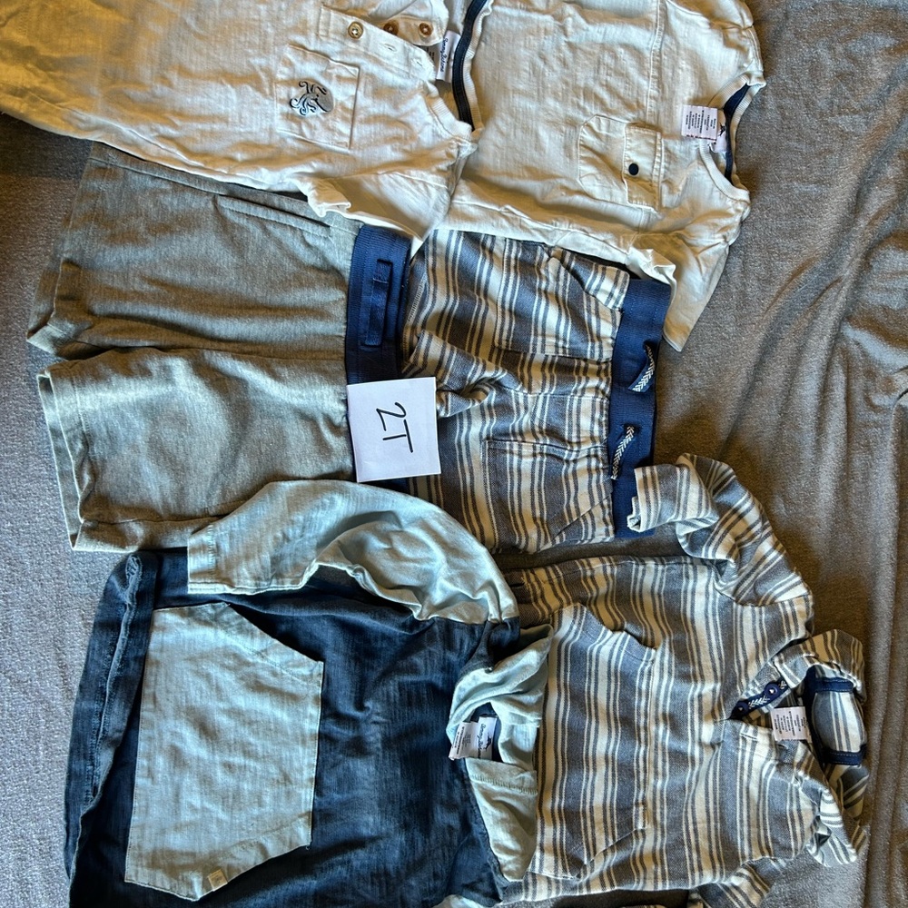 Tommy Bahama Kids Matching Set - Blue and Cream